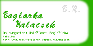 boglarka malacsek business card